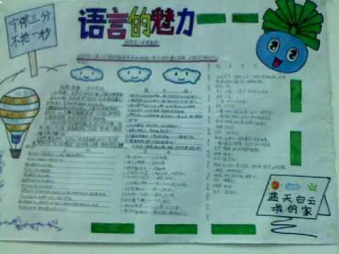 语言艺术手抄报
