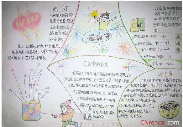 最新或2024（历届）小学三年级元宵节手抄报内容